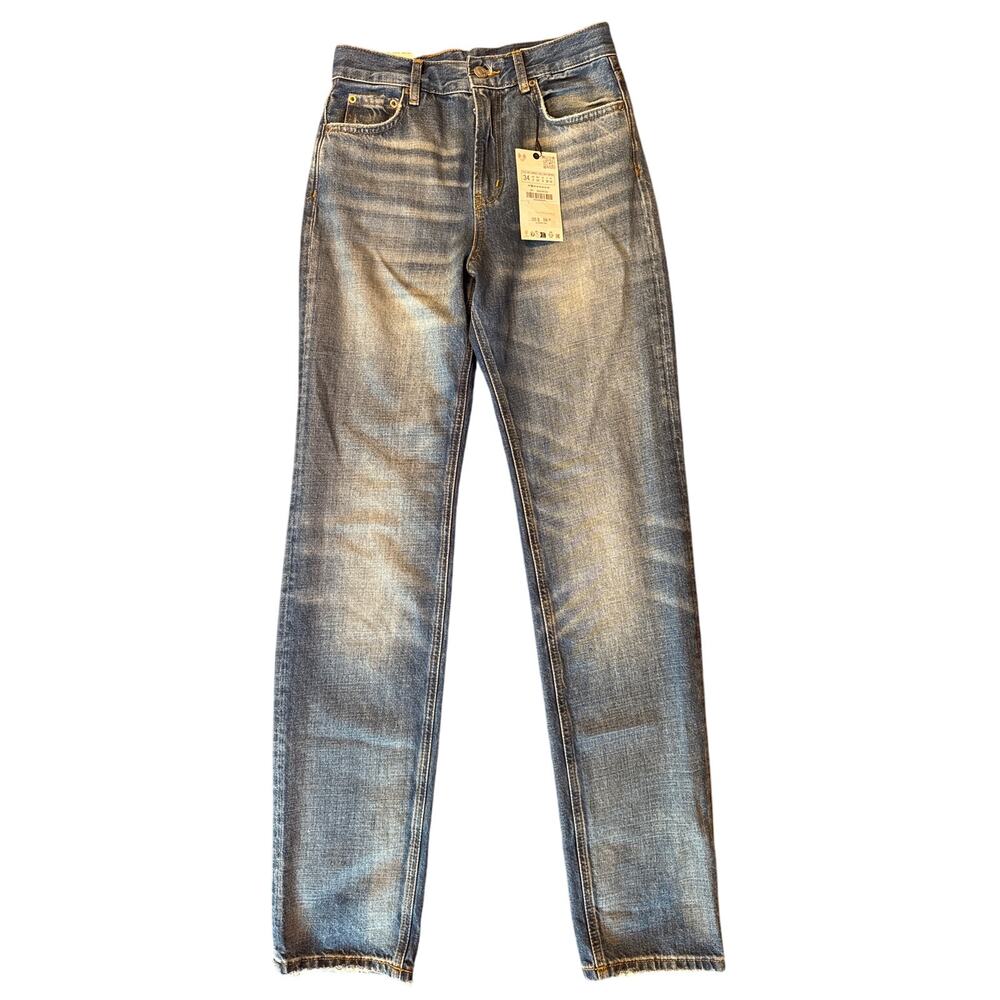 Zara The High Rise Slim Jeans In Indigo Size‎ US 2